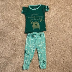 Kickee Pants No More Monkeys Jumping on the Bed Pajamas